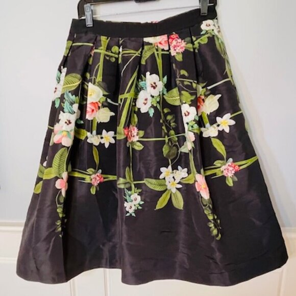 Ted Baker Floral Formal Secret Trellis Midi Full Skirt Size 3 Women's 8 - Picture 5 of 11